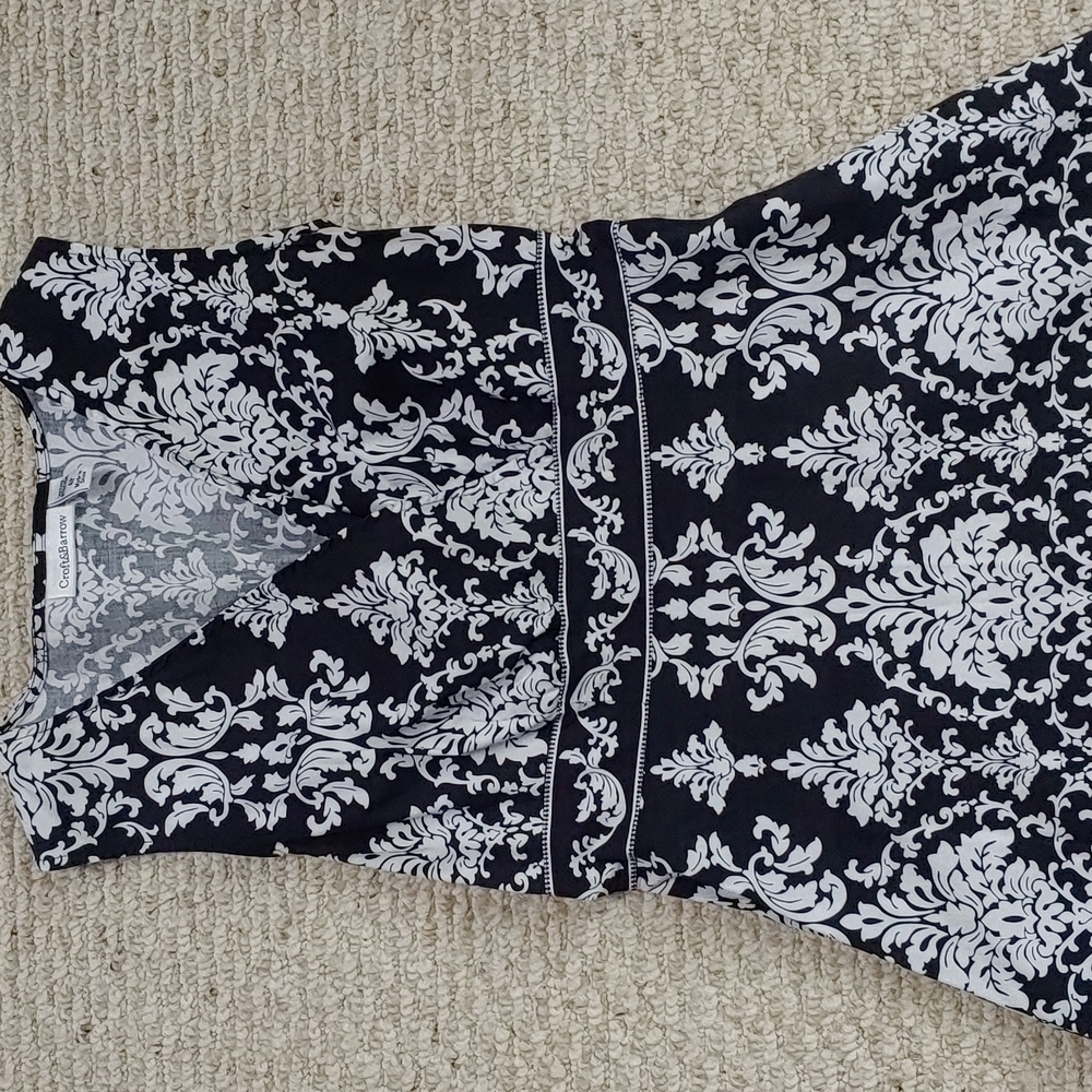 Damask Print Cotton Dress 4P